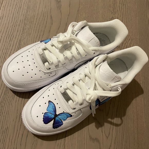 Nike AF1 Custom Blue Butterfly - Picture 5 of 12